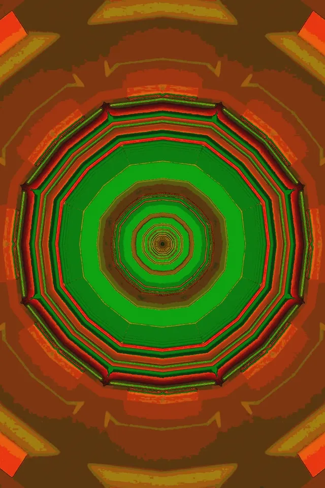 Neon Tunnel Octagon Vortex 2:3 Photo Portrait 60fps Screensaver VJ Loop