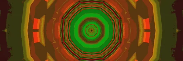 Neon Tunel Osmerokotnik Vrtinec Zelena 3:1 Triple Wide 60fps Ohranjevalnik Zaslona Vj Loop