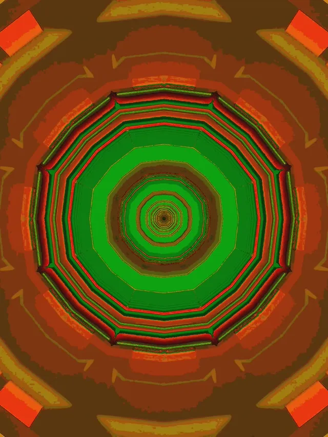 Tunnel Néon Vortex Octogone Tournant 3:4 iPad Portrait 60fps Économiseur d'Écran Vj Loop