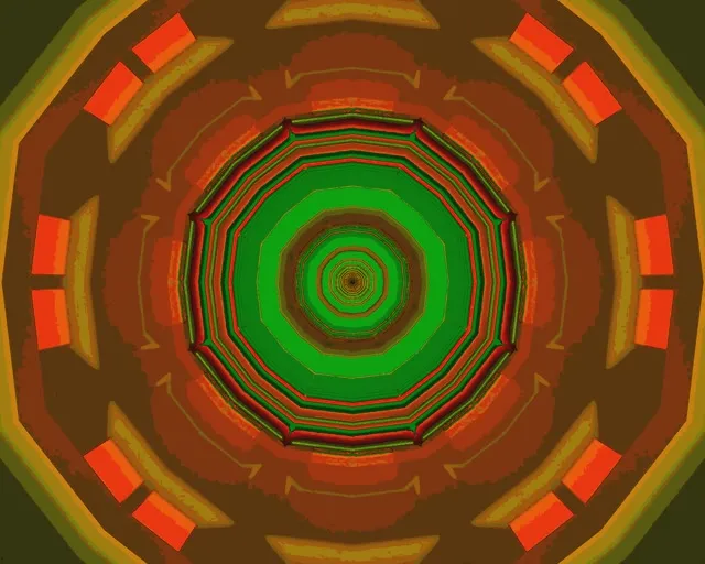 Neon Tunela Birakari Oktagono Zurrunbiloa 60fps 5:4 industriala Pantaila-babeslea VJ Begizta