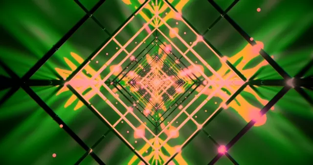 Tunnel Neon Verde Rosa Screensaver 4K UHD 60fps Vj Loop