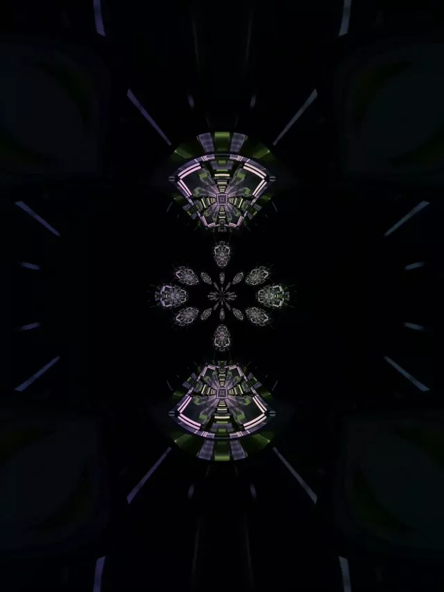 霓虹隧道萬花筒渦旋 3:4 iPad 縱向 60fps 屏幕保護程式迴圈