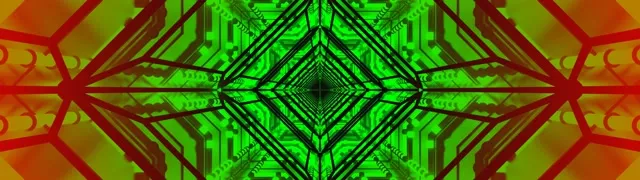 Green Red Neon Tunnel Screensaver 32:9 Super Ultrawide 60fps VJ Loop PC