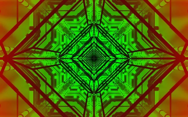 تونل نئون سبز قرمز Screensaver 60fps 16:10 MacBook VJ Loop PC