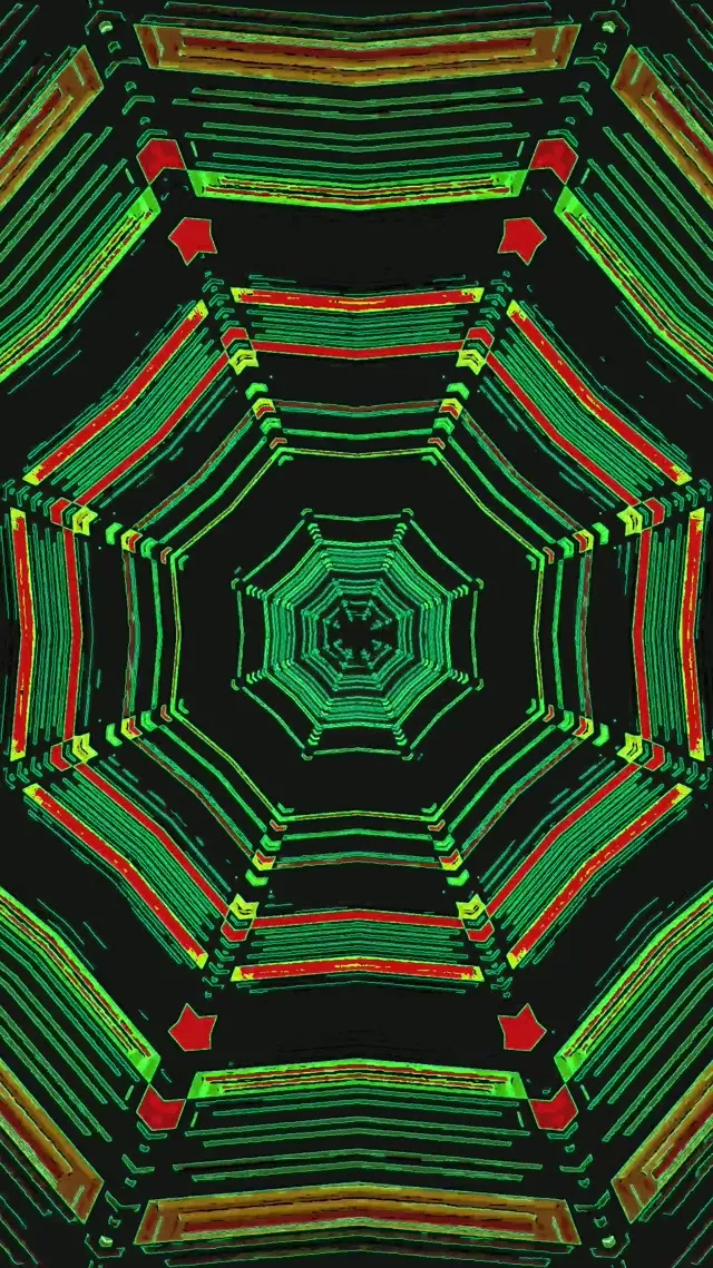 Grön Röd Neontunnel Skärmsläckare 60fps 9:16 Reels VJ Loop PC Laptop