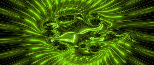Green Swirling Neon Tunnel VJLoops 21:9 Ultrawide 60fps Screensaver
