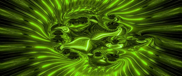 Green Swirling Neon Tunnel VJLoops 2.39:1 Cinemascope 60fps Screensaver