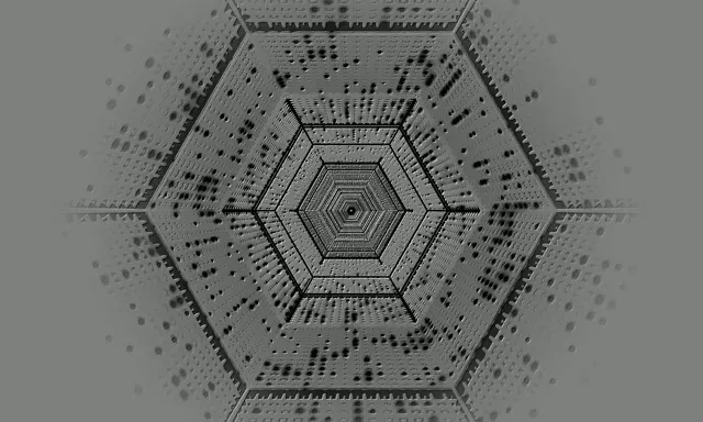 Hexagon Grey Fractal Screensaver 5:3 Wide 60fps Vj Loop