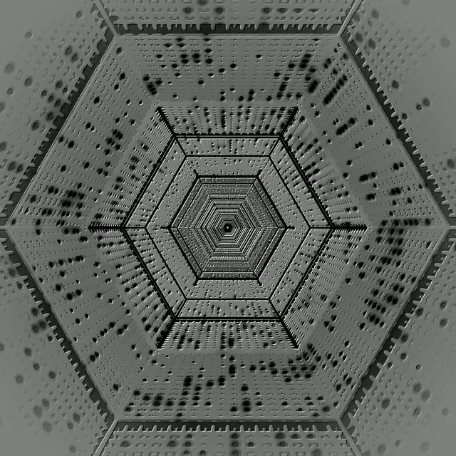 Hexagon Grey Screensaver 1:1 Square 60fps Vj Loop