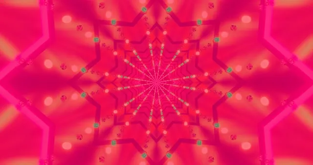 Hot Pink Geometric Kaleidoscope VJ Loop 4K | Neon