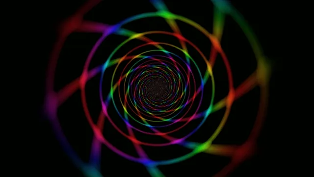 Hypnotic 4K neon spiral vortex motion background for broadcast