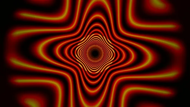 Hypnotic 4K neon tunnel motion background for broadcast and video production