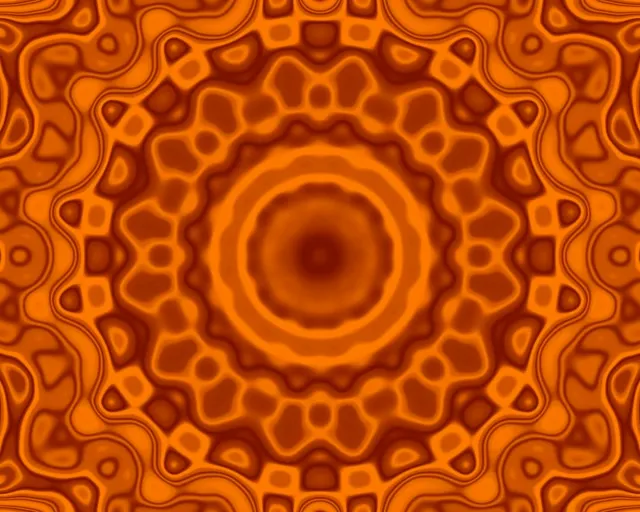 Neoon Tunnel Oranž Mandala VJ Loop 5:4 Industrial 60fps Ekraanisäästja