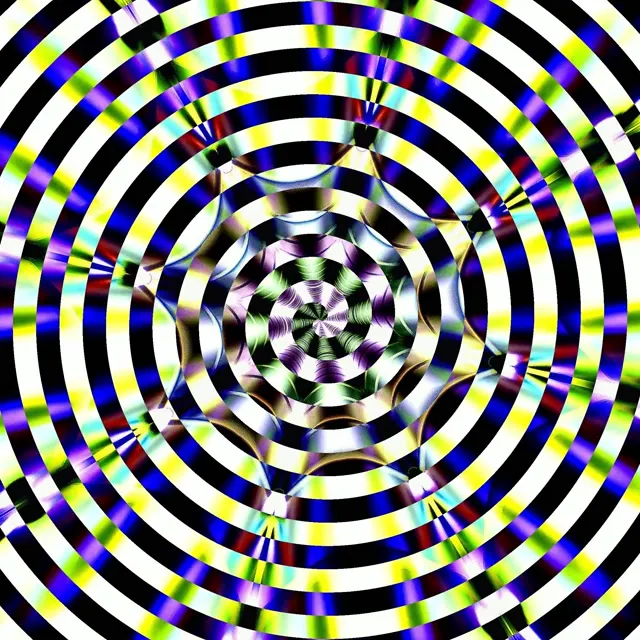 Hypnotic Black & White Circles 60fps Square Screensaver VJ Loop