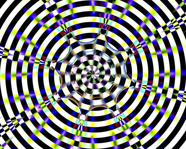 Hypnotic Black & White Circles 60fps Square Screensaver VJ