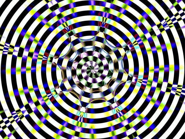 Hypnotic Black & White Circles 60fps Standard Screensaver VJ