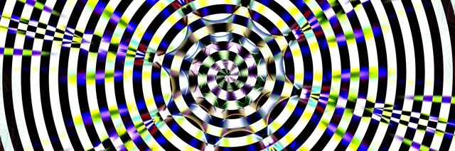 Hypnotic Black & White Circles 60fps Ultrawide Screensaver VJ