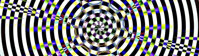 Hypnotic B&W Circles 60fps Screensaver | Super Ultrawide VJ Loop