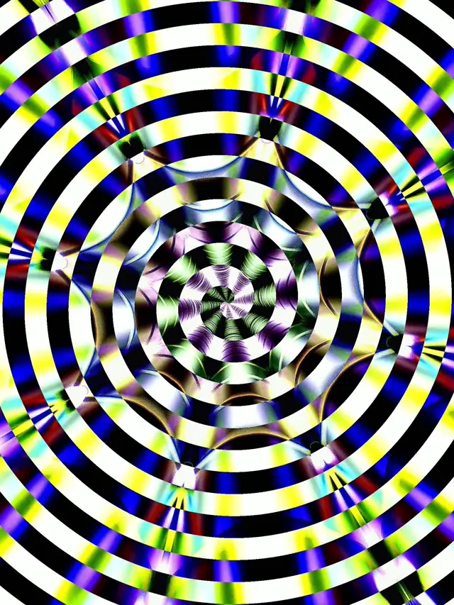 Hypnotic B&W Circles 60fps Vertical Screensaver VJ Loop