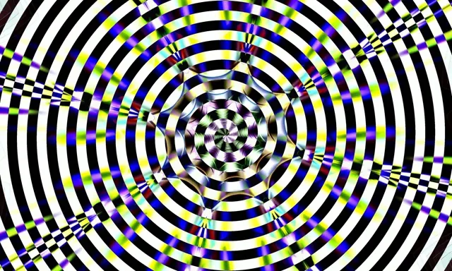 Hypnotic B&W Circles 60fps Wide Screensaver VJ Loop