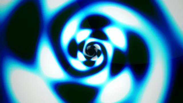 Hypnotic cyan neon spiral 4K UHD motion background loop