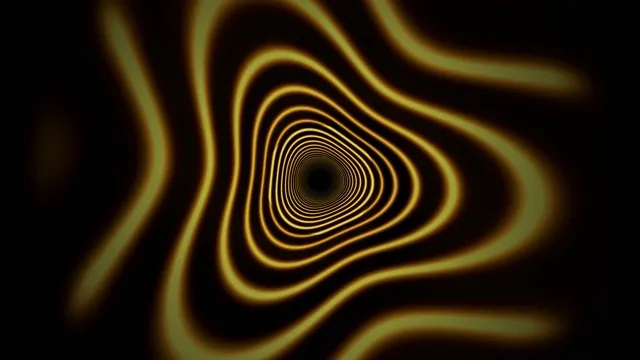 Hypnotic Golden Triangle Tunnel â€“ Abstract Motion
