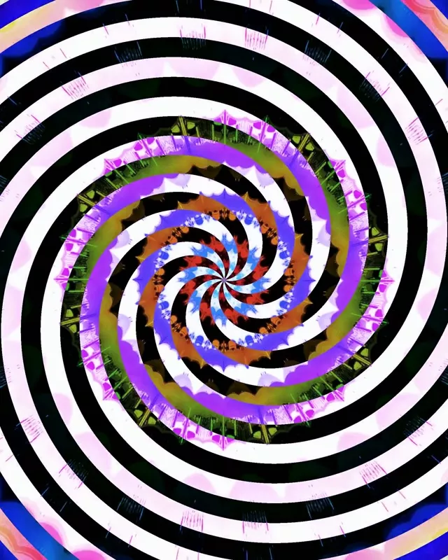 VjLoops неон тунел хипнотички црно бела спирала 4:5 Instagram 60fps заставка за екран