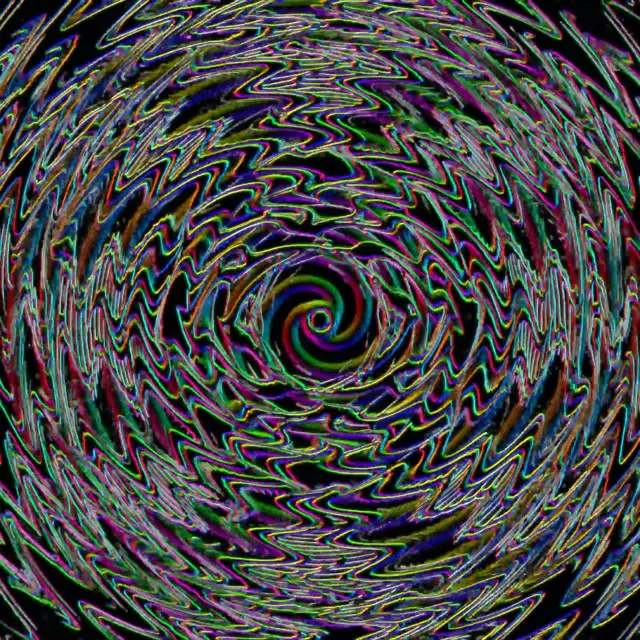 Hypnotic Neon Tunnel Spiral Vortex - 1:1 Square 60fps Screensaver Loop