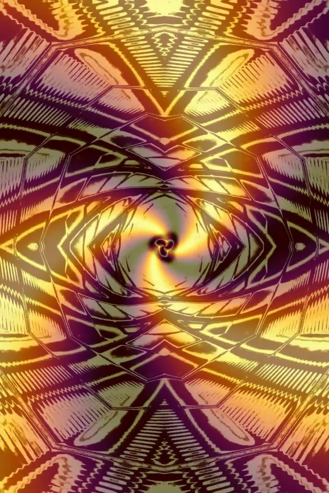 Hipnotičen Neon Tunnel VJ Loop 9:16 60fps Screensaver Kaleidoskop Vortex