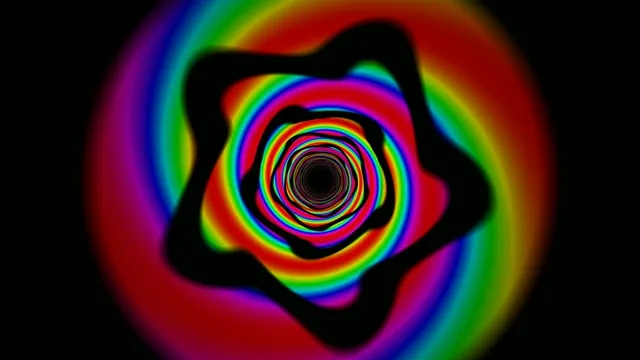Hypnotic Rainbow Spiral Tunnel 4K Ultra HD