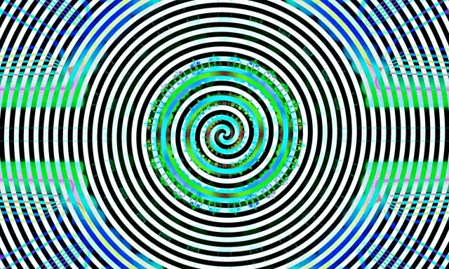 نفق نيون دوامة حلزونية أبيض أسود مخدرة VJ Loop 5:3 Wide 60fps حافظة شاشة