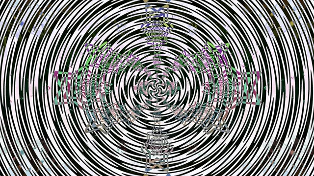 # Hypnotic Spiral Tunnel | Black White Purple Green | 4K UHD 60FPS