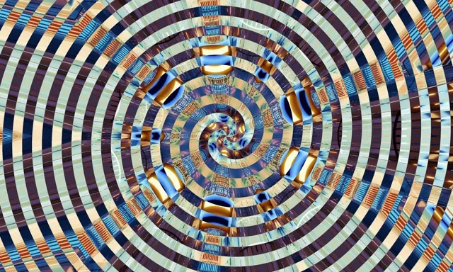 Hypnotic Spiraling Neon Tunnel VJ Loop 5:3 Wide 60fps Screensaver