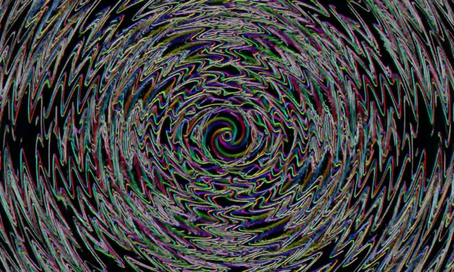 Hypnotic Spiraling Neon Tunnel VJ Loop 5:3 Wide 60fps Screensaver