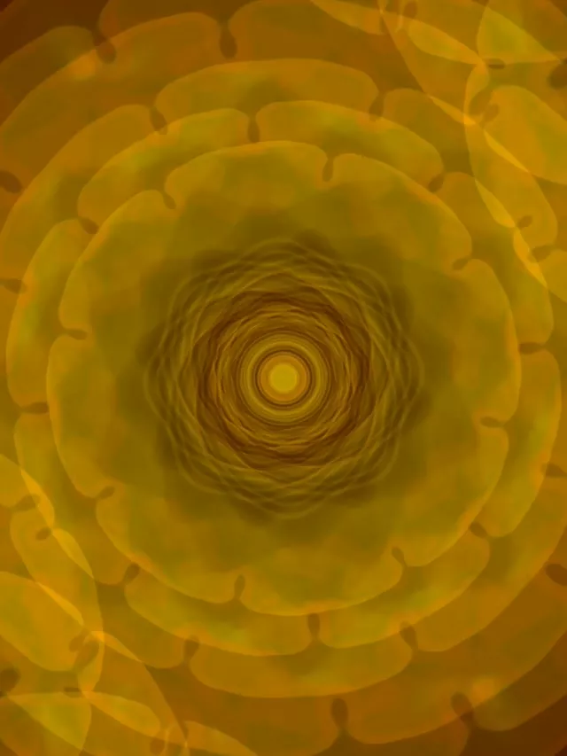 تونل نئون مارپیچی زرد مسحورکننده 3:4 iPad Portrait 60fps VJLoops Screensaver