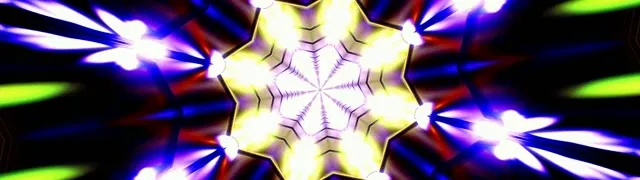 Kaleidoscope Light Burst | Super Ultrawide 60fps VJ Screensaver