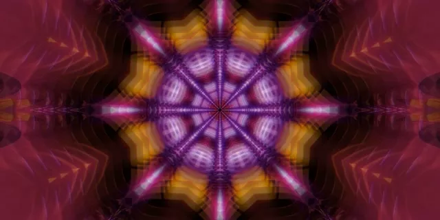 Kaleidoskop neonový tunel 2:1 univisium 60fps spořič obrazovky VJLoops