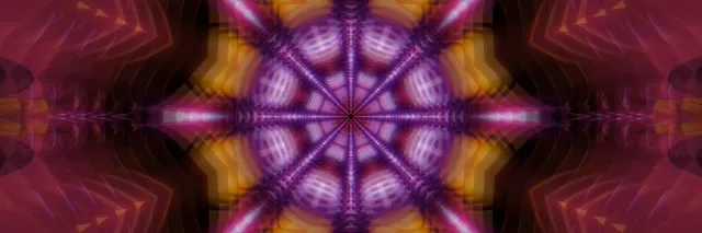 Kaleidoscope Neon Tunnel 3:1 Triple Wide 60fps VJLoops Screensaver