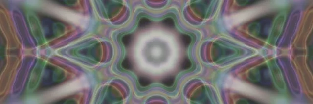 Kaleidoscope Neon Túnéal 3:1 Trí Leathan 60fps VJ Loop Scáileoir