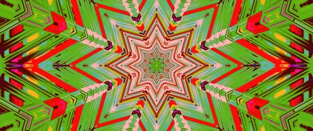 Tunel Neon Yll Kaleidoskop Vj Loop 2.39:1 Cinemascope 60fps Screensaver