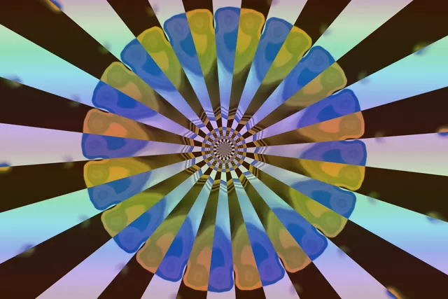 Twnnel Neon Caleidosgop Blodyn Byrst VJ Loop 3:2 Surface 60fps Sgrin Arbedwr