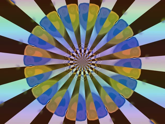 Calidoscopio Bolboreta Florecemento Túnel Néon 4:3 Clásico 60fps Screensaver Vj Loop