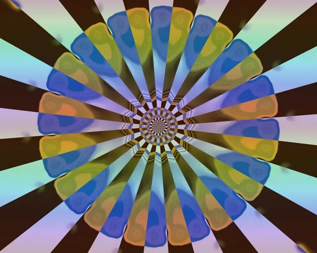 萬花筒花朵爆裂霓虹隧道 5:4 工業級 60fps 螢幕保護程式 VJ Loop