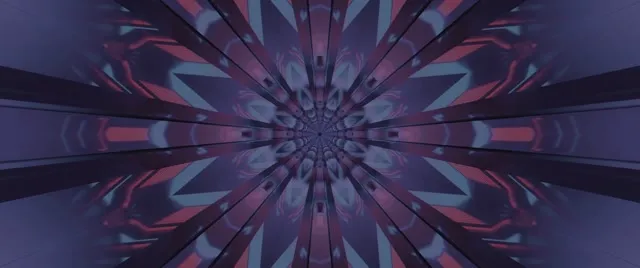 Tunel Neon Kaleidoskop Burst VJ Loop 2.39:1 Cinemascope 60fps Ruajtës Ekrani