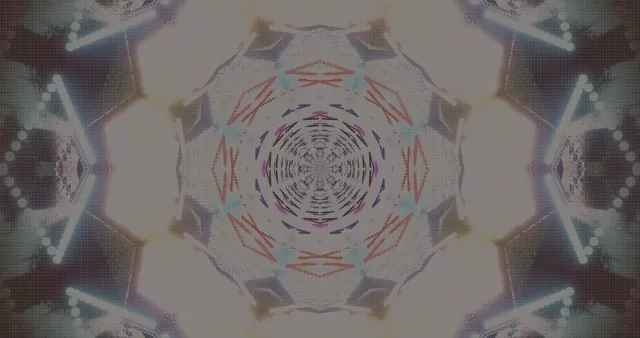 تونل نئون کالیدوسکوپ محافظ صفحه 4K UHD 60fps VJ Loop