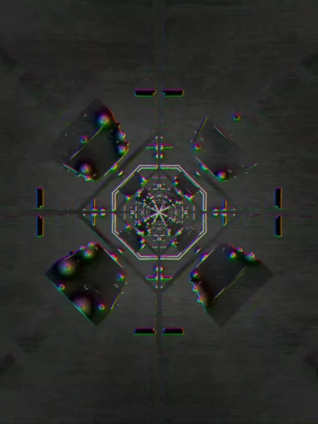 Kaleidoscope Neon Tunnel VJ Loop 3:4 iPad Portrait 60fps Screensaver