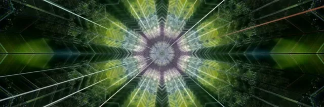 Tuneli Neon Kaleidoscope Vortex 3:1 Triple Wide 60fps Screensaver Loop