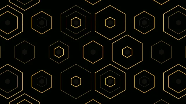 Luxury gold hexagon pattern 4K motion background for broadcast