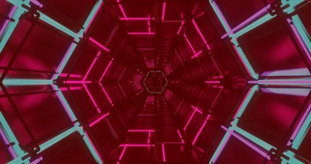 Magenta Hexagon 3D VJ Loop 4K 60fps Screensaver