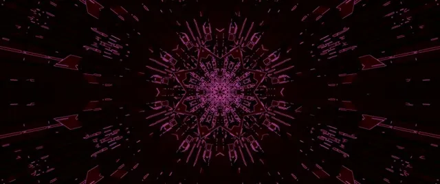 Neon Tunel Roze Fraktal Kaleidoskop VJ Loop 2.39:1 Cinemascope 60fps Čuvar Ekrana